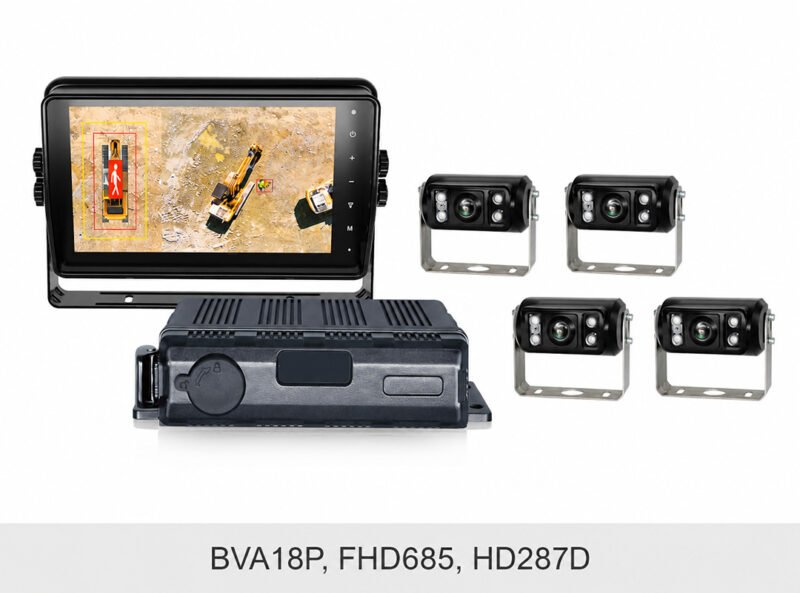 Heavy Equipment & Excavator 360-Degree Around View Monitor System